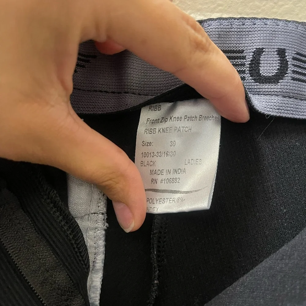 Black Equestrian Riding Pants - Picture 2 of 3